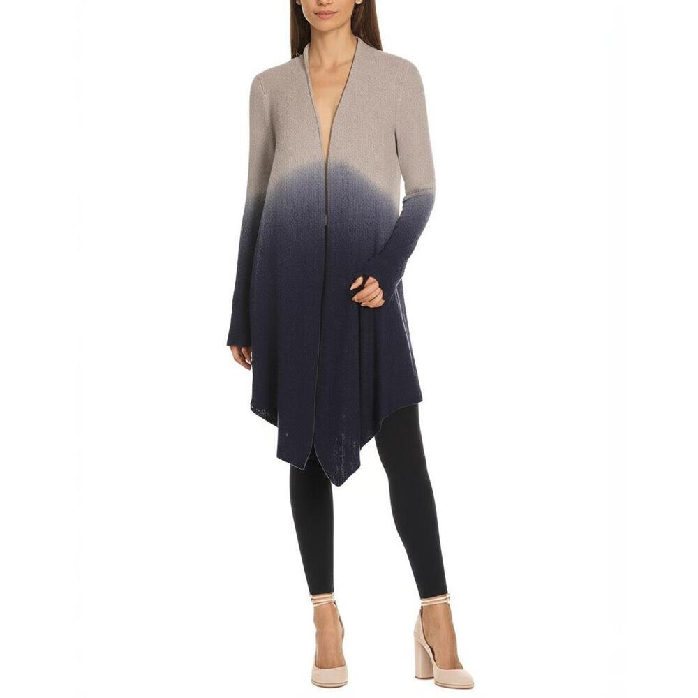 Barefoot Dreams CozyChic Lite Womens Cardigan Tan Navy Black S/M Dipped Cozycore
